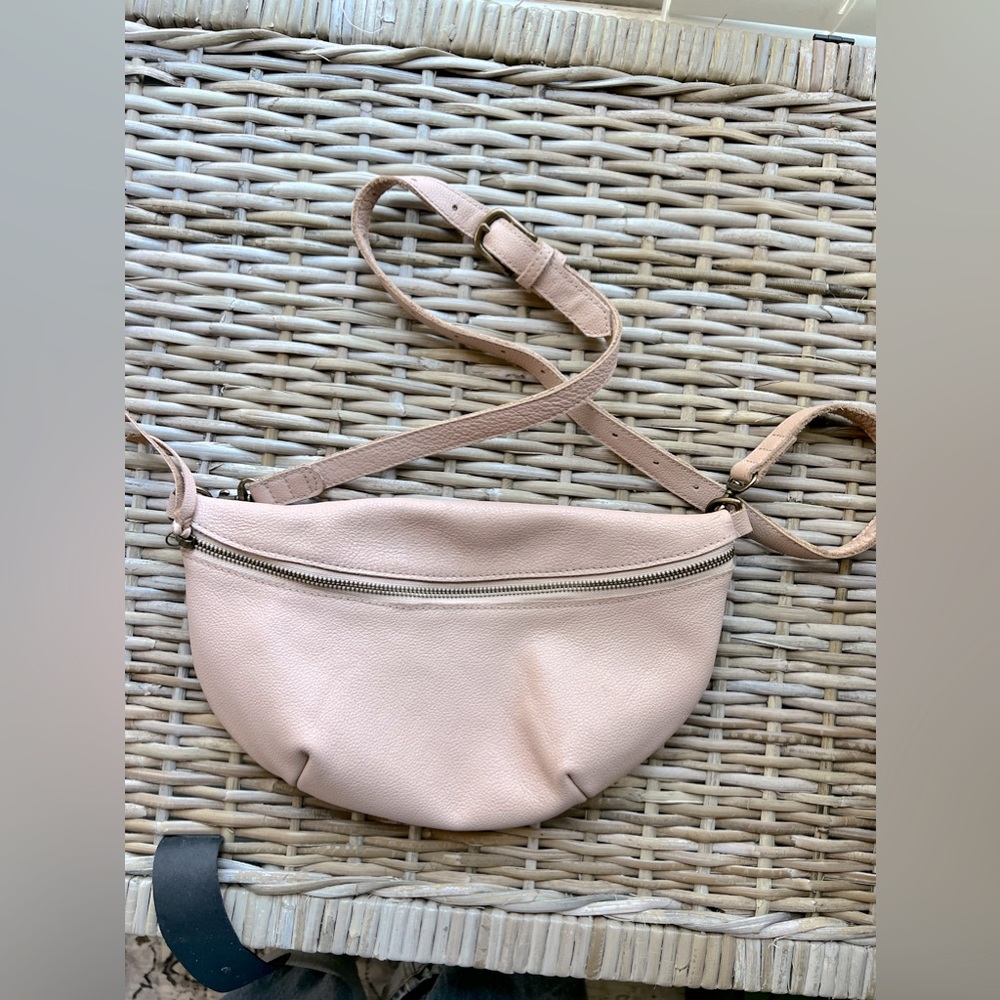 Able Berkeley Pebbled Leather Crossbody Belt Bag